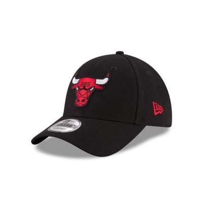 Black Chicago Bulls Hat - New Era NBA The League 9FORTY Adjustable Caps USA6349128